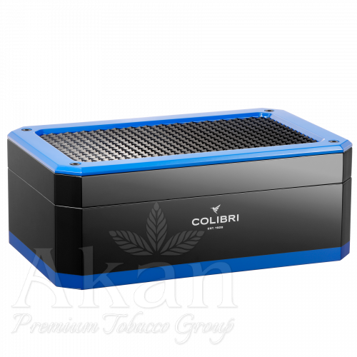 Humidor Colibri Rally HU360T5 Black + Blue