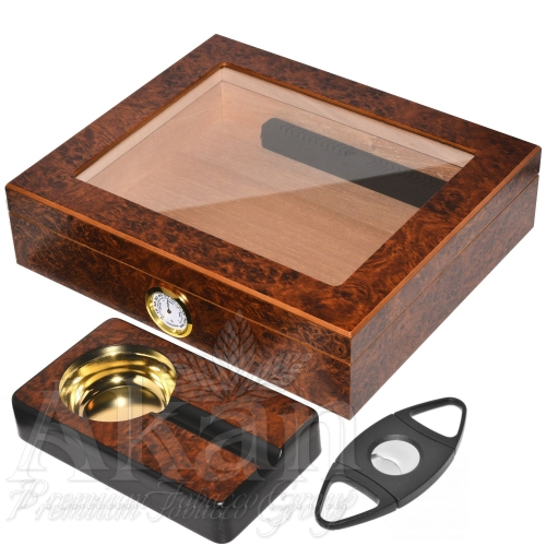 Humidor cedrowy 569182 / 96606 (zestaw)