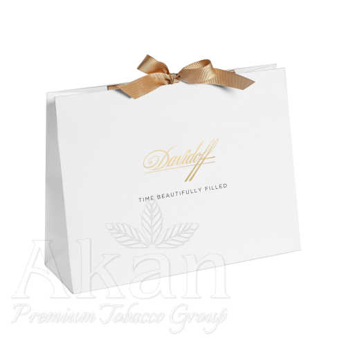 Papierowa torba Davidoff Medium White 40001801