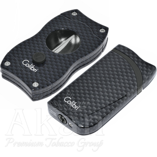 Zestaw prezentowy Colibri Falcon + V-Cut GS310T01 Black