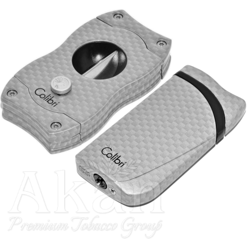 Zestaw prezentowy Colibri Falcon + V-Cut GS310T02 Silver