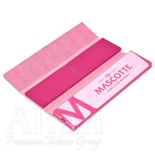 Bibułki Mascotte Slim Size Pink Magnetic + Filtry (34 listki)