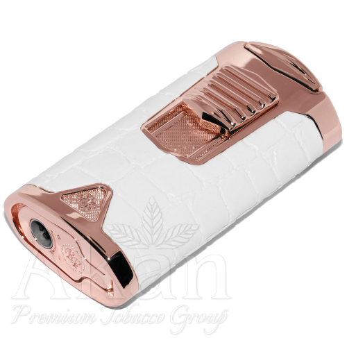 Zapalniczka Rocky Patel Statesman Rose Gold & White Leather