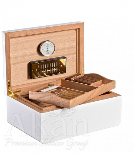 Humidor Adorini Carrara L Grande White Deluxe 1779