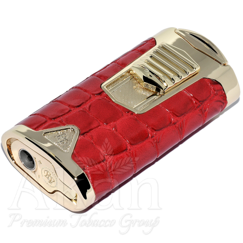 Zapalniczka Rocky Patel Statesman Gold & Red Leather