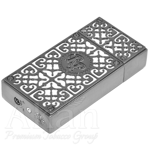 Zapalniczka Rocky Patel Burn Lighter White & Gunmetal Plates