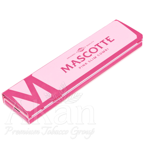 Bibułki Mascotte Slim Size Pink Magnetic + Filtry (26 x 34 listki)