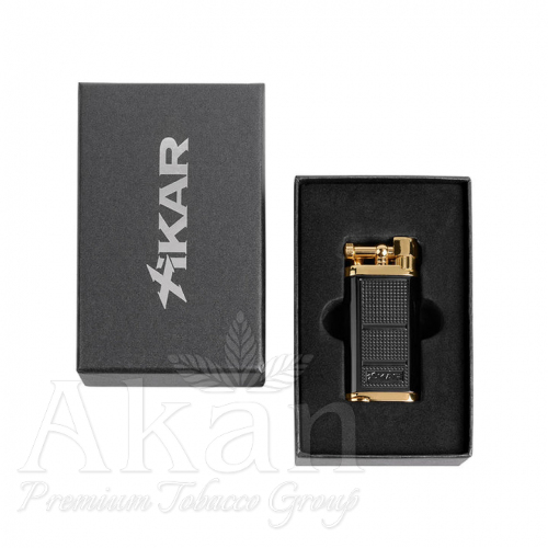 Zapalniczka fajkowa Xikar Pipeline Black and Gold 595BKGD