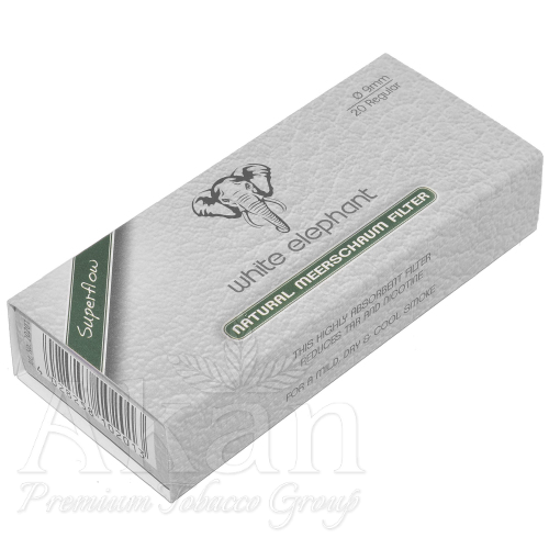 Filtry White Elephant Natural Meerschaum 9mm (20 szt.)